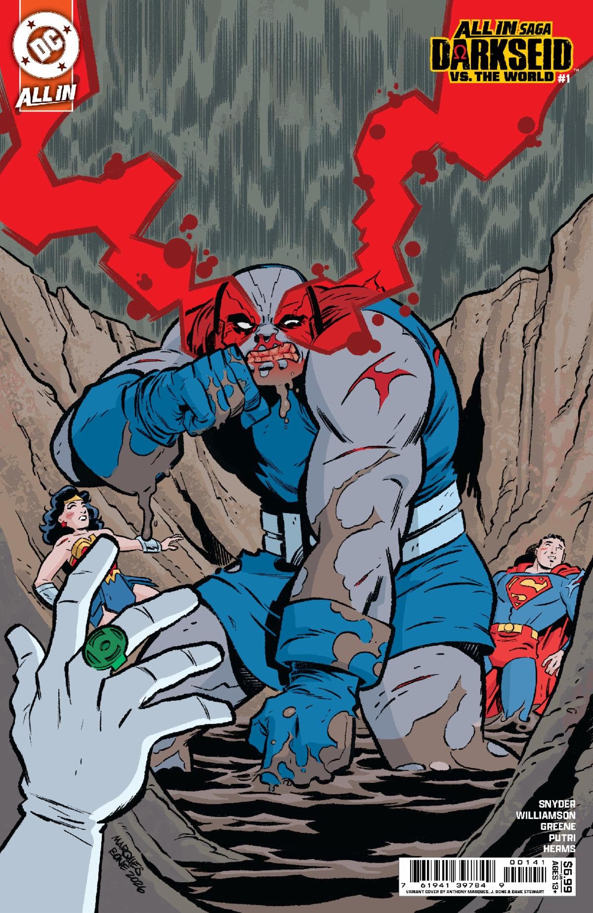 Dc All In Saga Darkseid Vs The World #1 (One Shot) D Anthony Marques Variant (10/28/2026) Dc