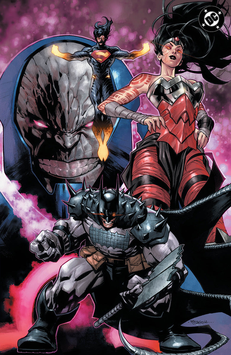 DC ALL IN SAGA: DARKSEID VS. THE WORLD #1 STEPHEN SEGOVIA EXCLUSIVE VIRGIN VAR (10/28/2026) - Golden Apple Comics