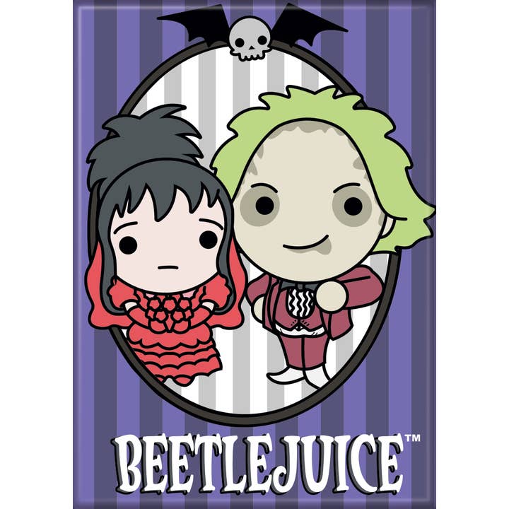 Beetlejuice: Beetlejuice and Lydia Chibi Magnet - Golden Apple Comics