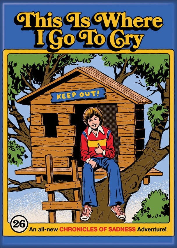 Ata-Boy Magnets: Refrigerator Magnet - 2.5" x 3.5" - Steven Rhodes - This Is Where I Go To Cry