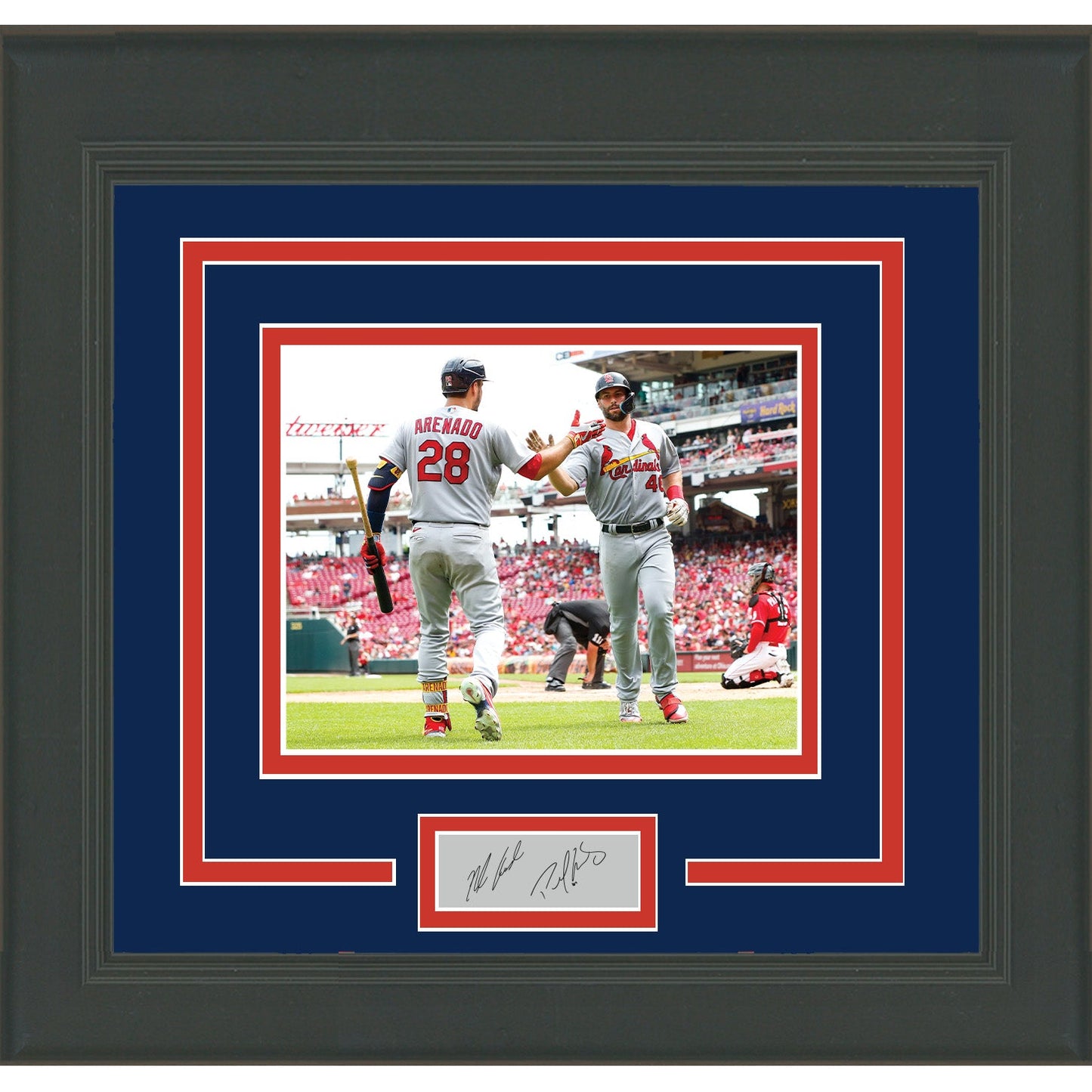 Framed Nolan Arenado & Paul Goldschmidt Facsimile Laser Engraved Signature Auto St. Louis Cardinals 11x14 Baseball Photo