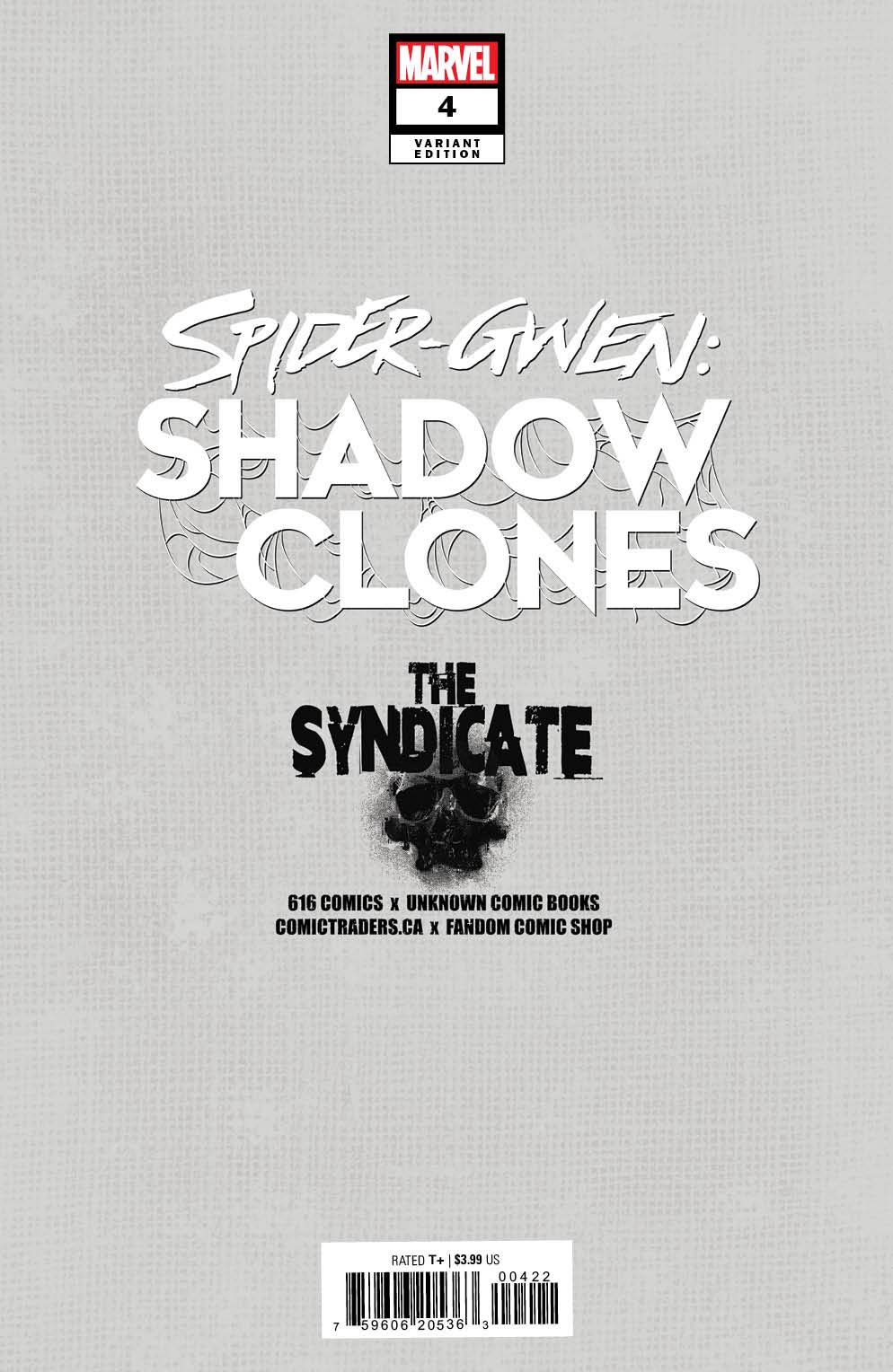 Spider-Gwen: Shadow Clones #4 Kendrick Lim (616) Exclusive Virgin Var (06/28/2023)