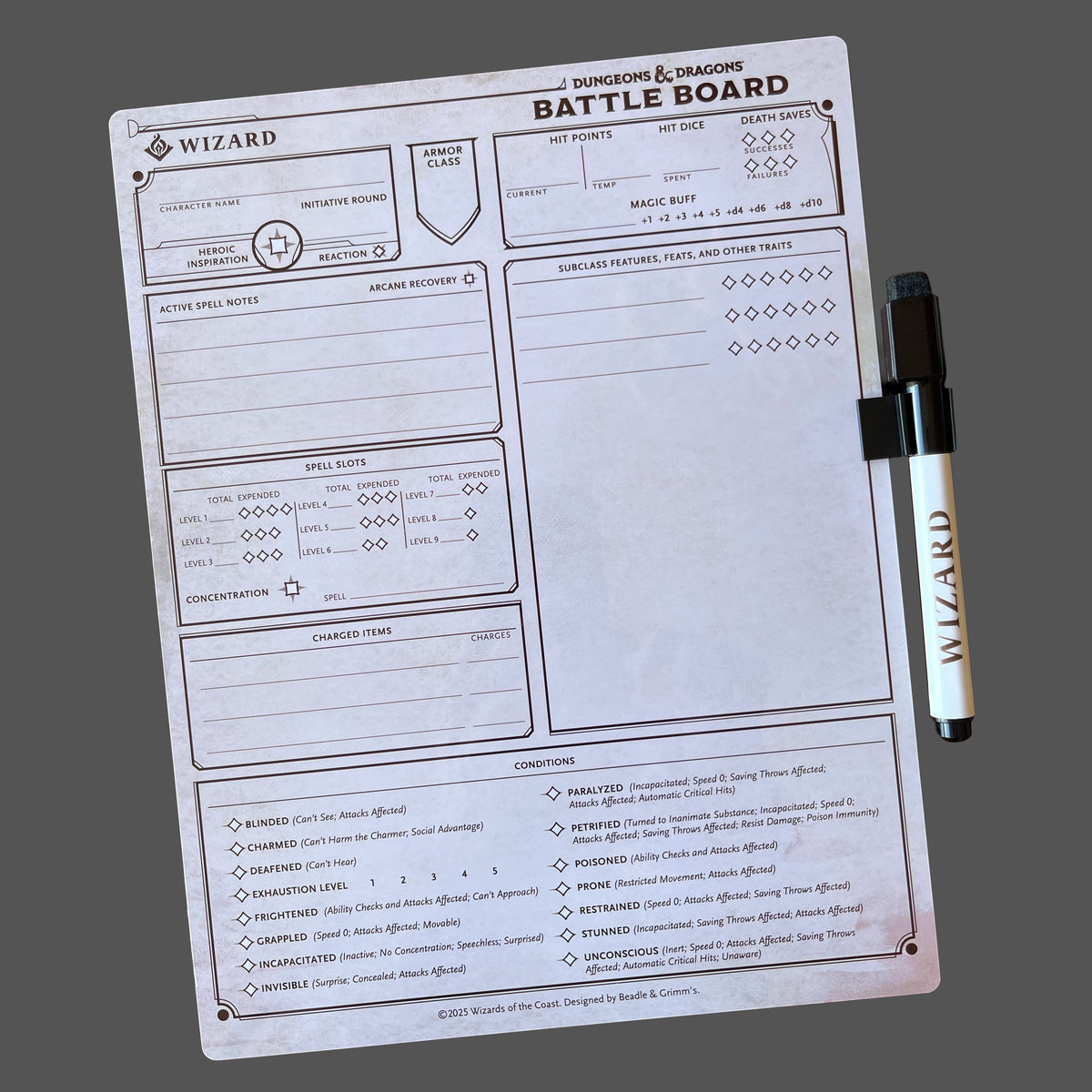 Beadle & Grimm's D&D Battle Board: Wizard - Golden Apple Comics