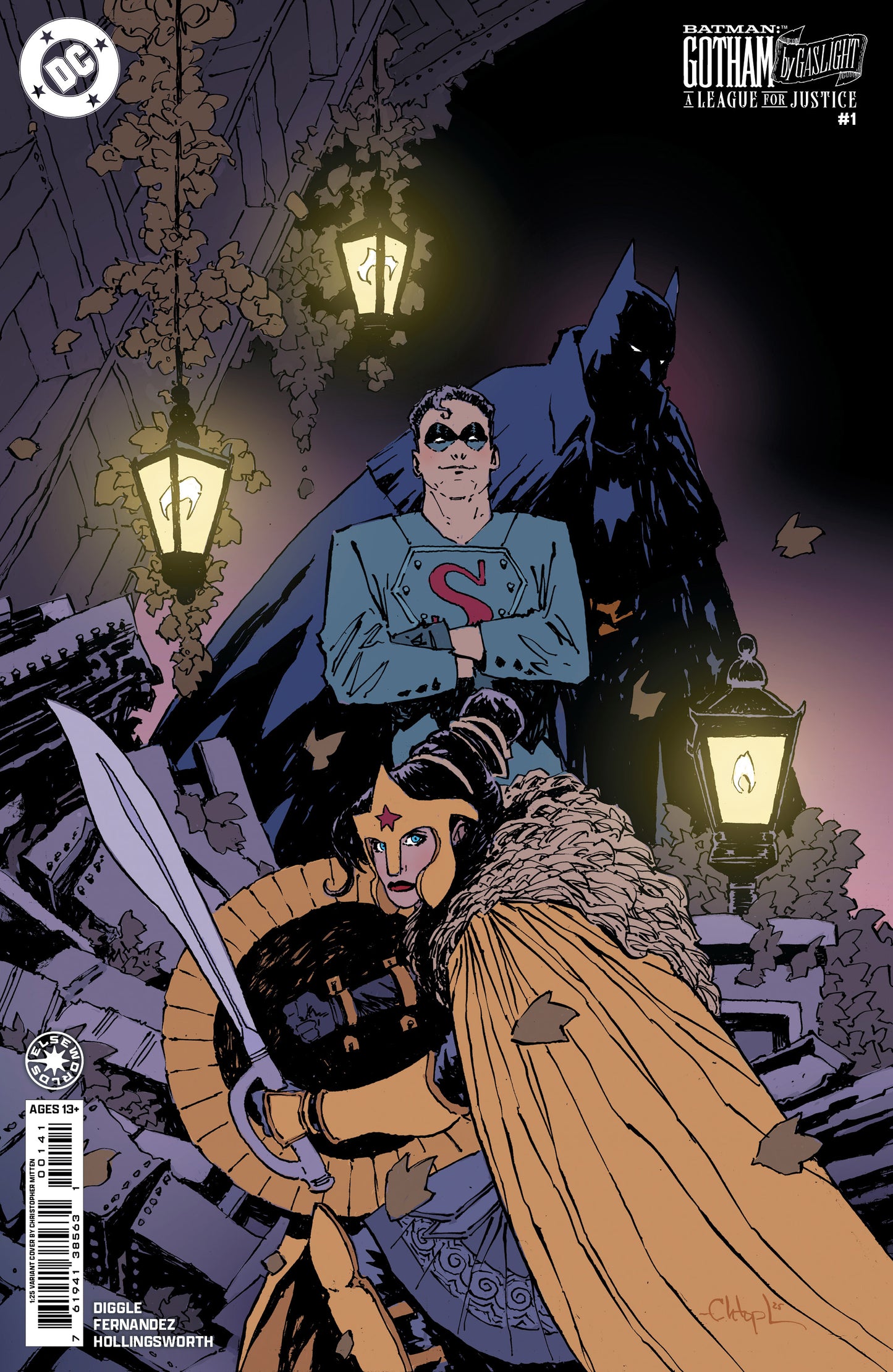 Batman Gotham By Gaslight A League For Justice #1 (Of 6) D 1:25 Christopher Mitten Card Stoc (07/09/2025) Dc