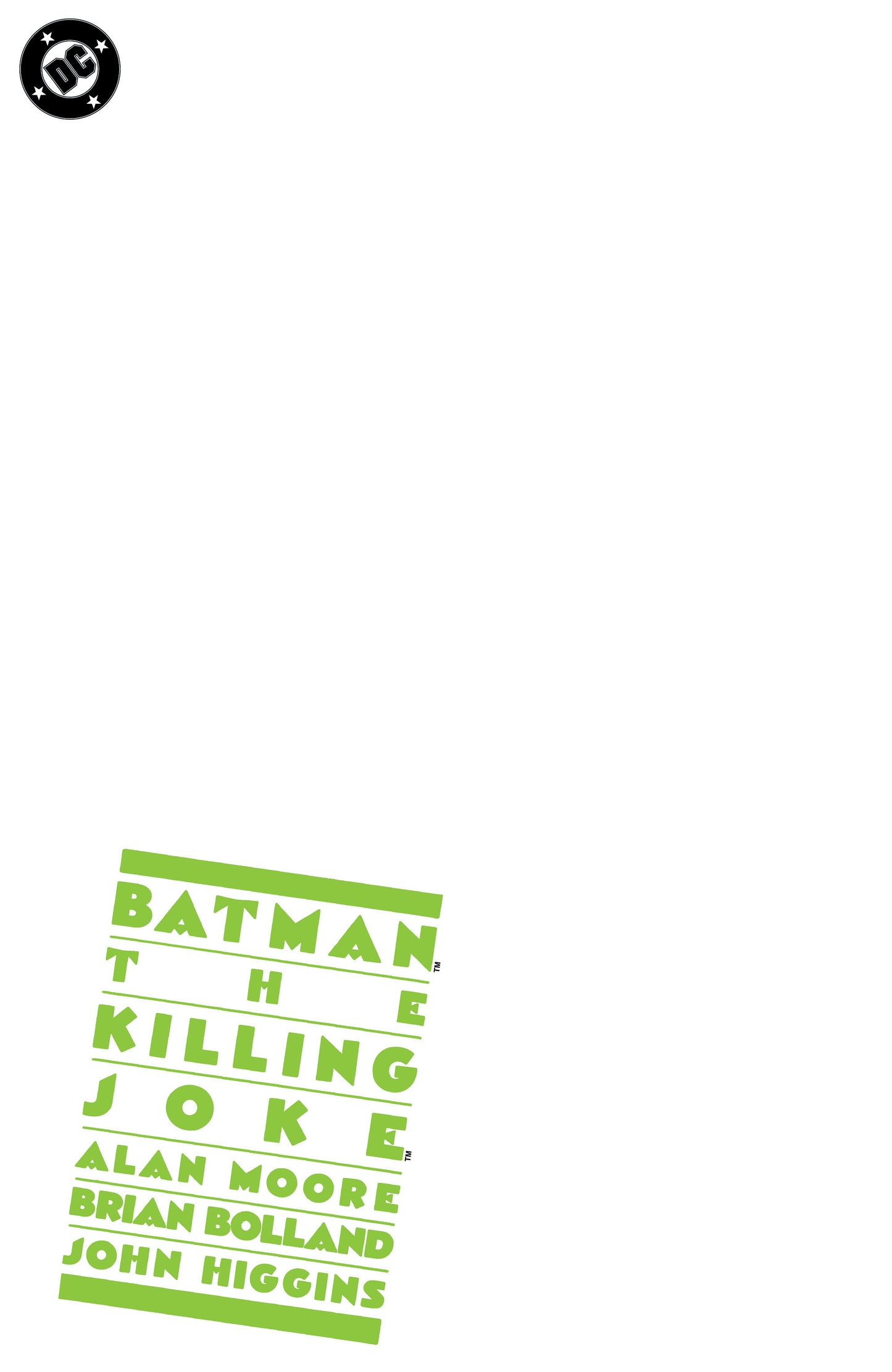 Batman The Killing Joke #1 Facsimile Edition C Blank Variant (01/14/2026) Dc