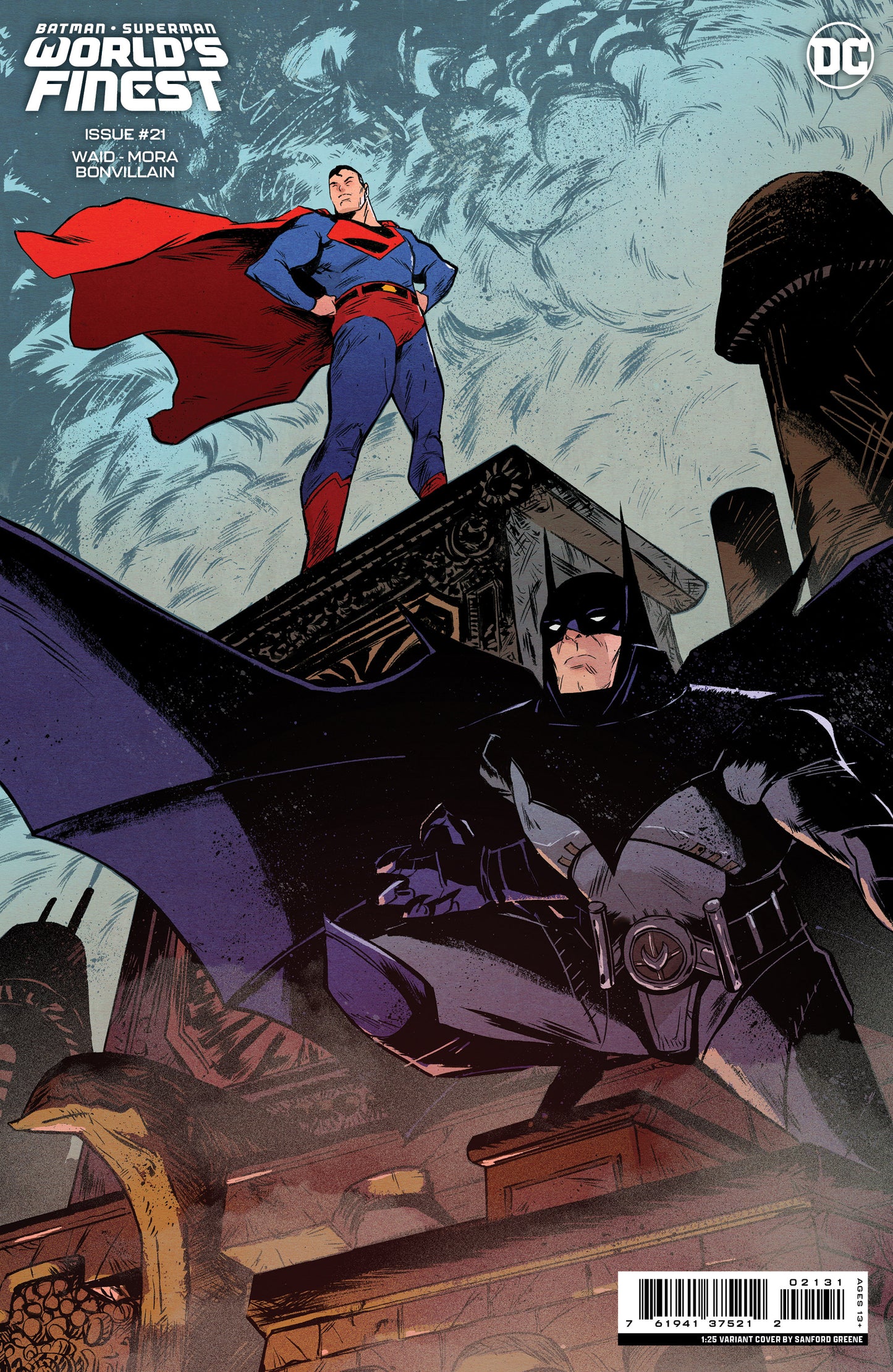 Batman Superman Worlds Finest #21 E 1:25 Sanford Greene Card Stock Variant (11/21/2023) Dc - Golden Apple Comics