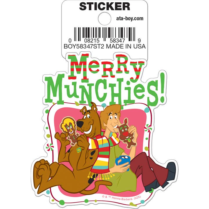Scooby-Doo: Merry Munchies Run Die Cut Vinyl Sticker - 3"