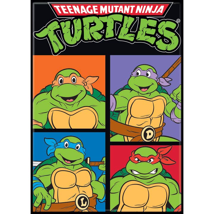 Ata-Boy Magnets: Refrigerator Magnet - 2.5" x 3.5" - Teenage Mutant Ninja Turtles - Logo Team