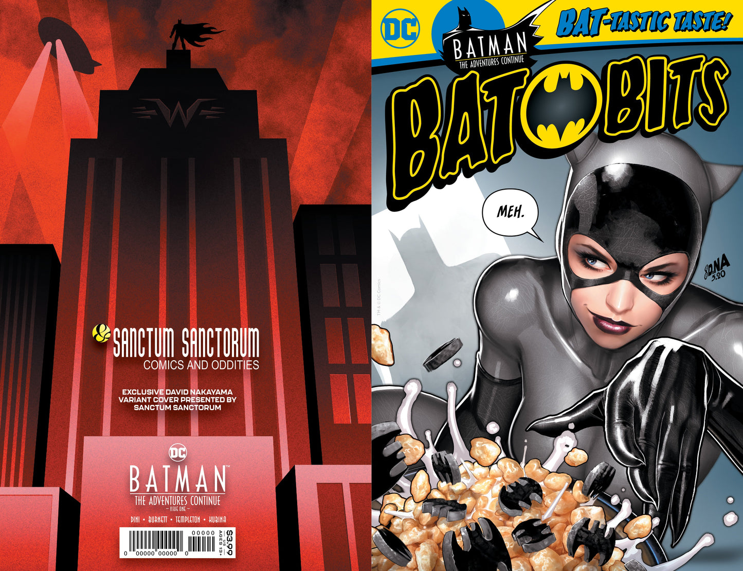 BATMAN THE ADVENTURES CONTINUE #1 (OF 6) SSCO Bat Bits Catwoman Cereal Box Cover DAVID NAKAYAMA VARIANT 2020