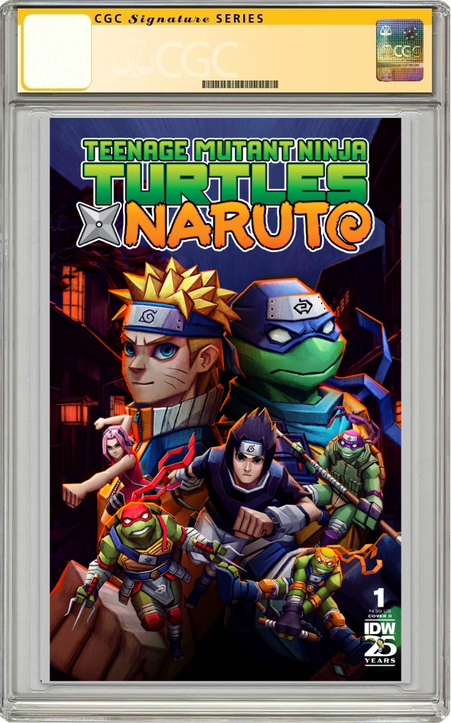 Teenage Mutant Ninja Turtles X Naruto #1 D Andres Moncayo Variant SIGNED Caleb Goellner (11/20/2024) Idw - Golden Apple Comics