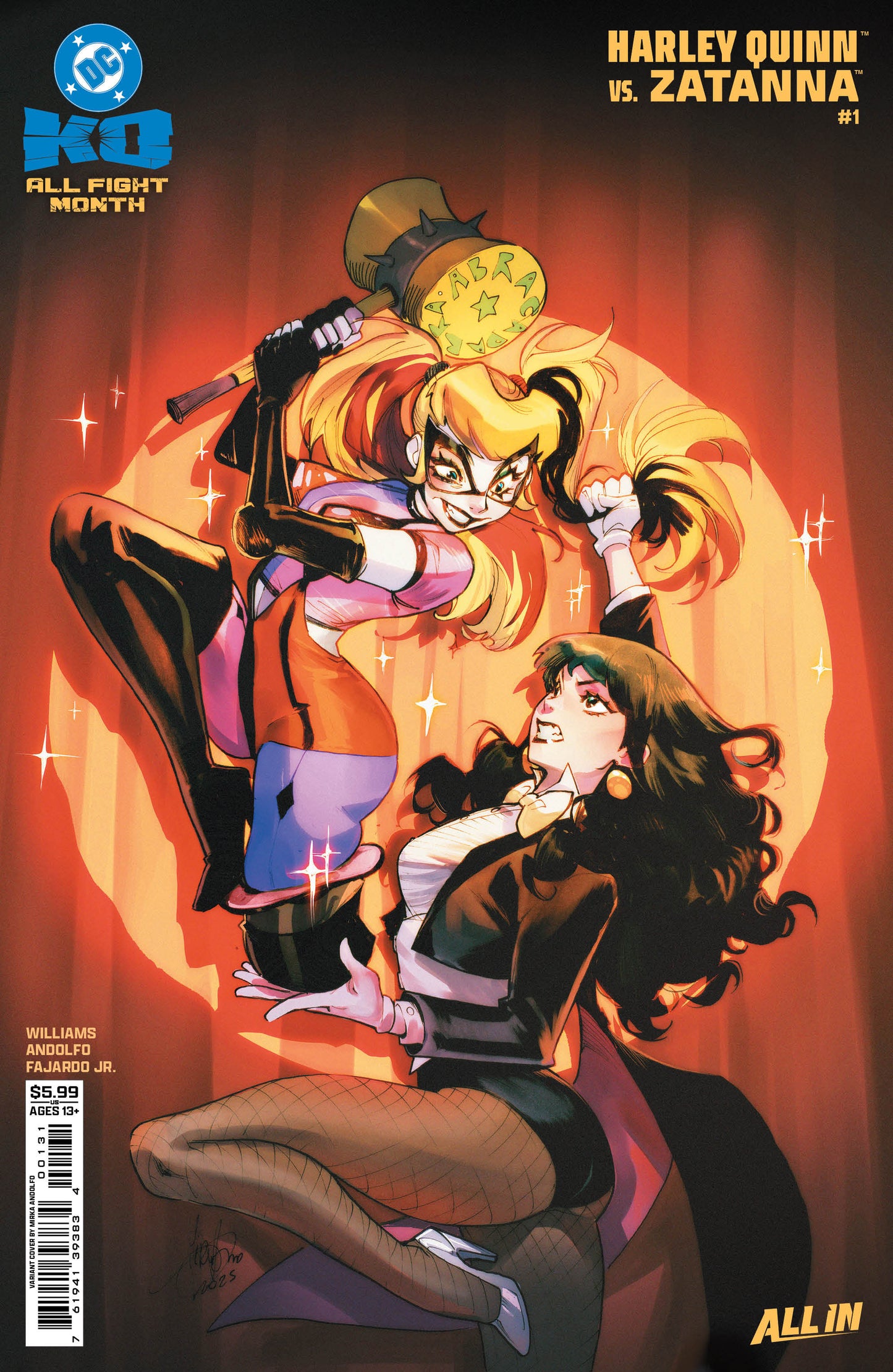 Dc K.O. Harley Quinn Vs Zatanna #1 (One Shot) D Mirka Andolfo Variant (12/17/2025) Dc