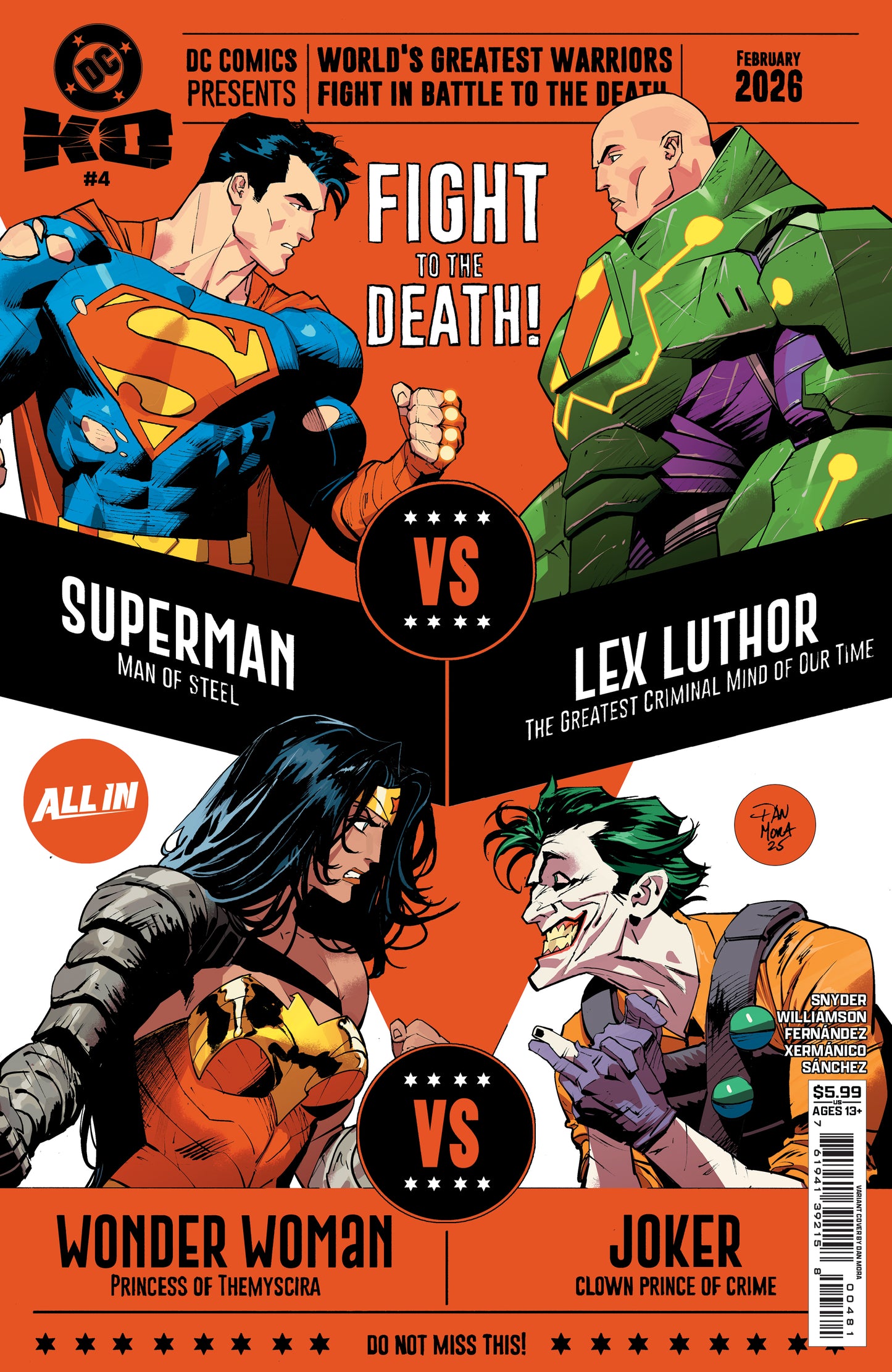 Dc K.O. #4 (Of 5) G Dan Mora Bracket Variant (02/11/2026) Dc