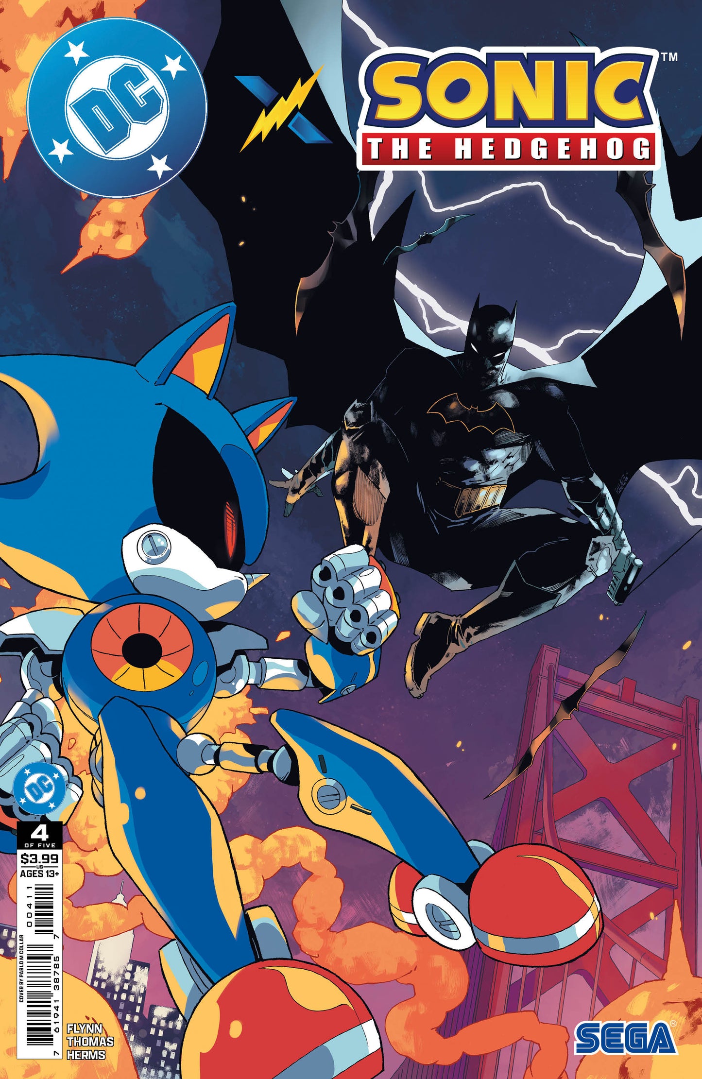 Dc X Sonic The Hedgehog #4 (Of 5) A Pablo M Collar Ian Flynn (06/25/2025) Dc