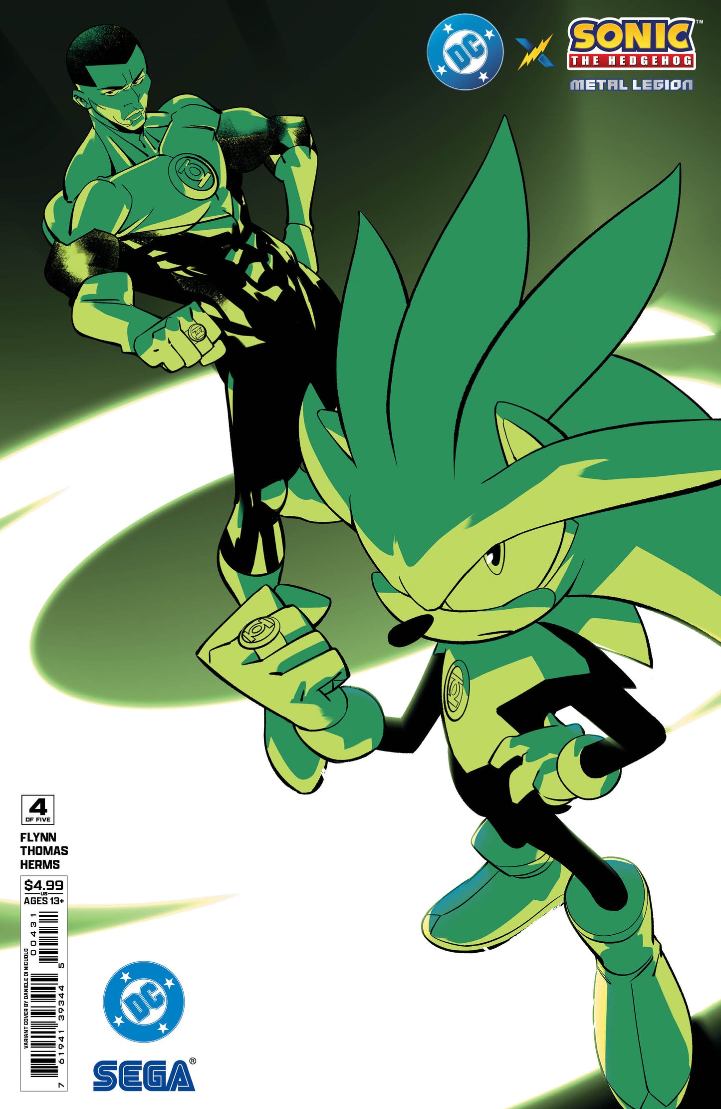 Dc X Sonic The Hedgehog Metal Legion #4 (Of 5) C Daniele Di Nicuolo Variant (08/05/2026) Dc