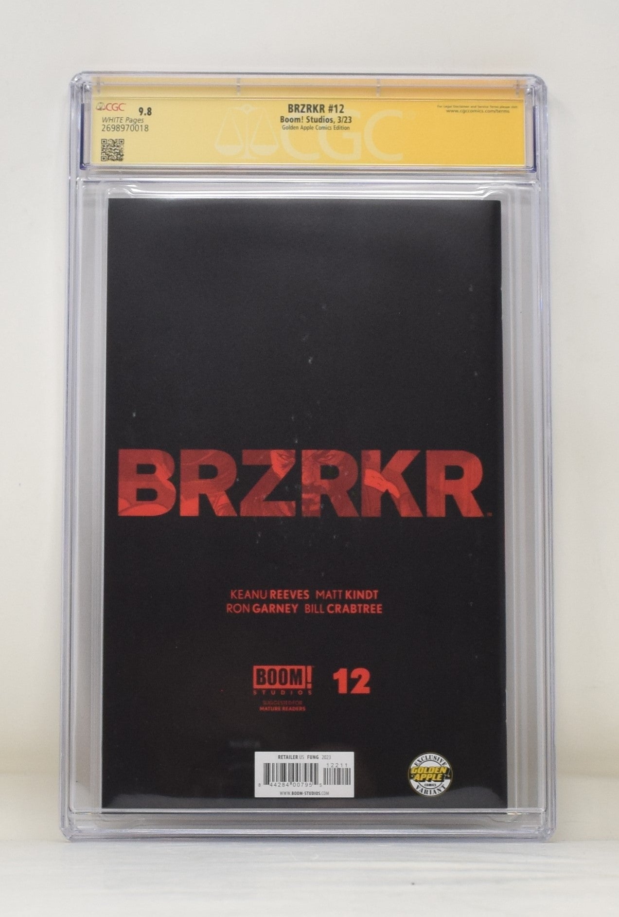 BRZRKR 12 Boom 2023 CGC SS Santa Fung Variant Signed Keanu Reeves