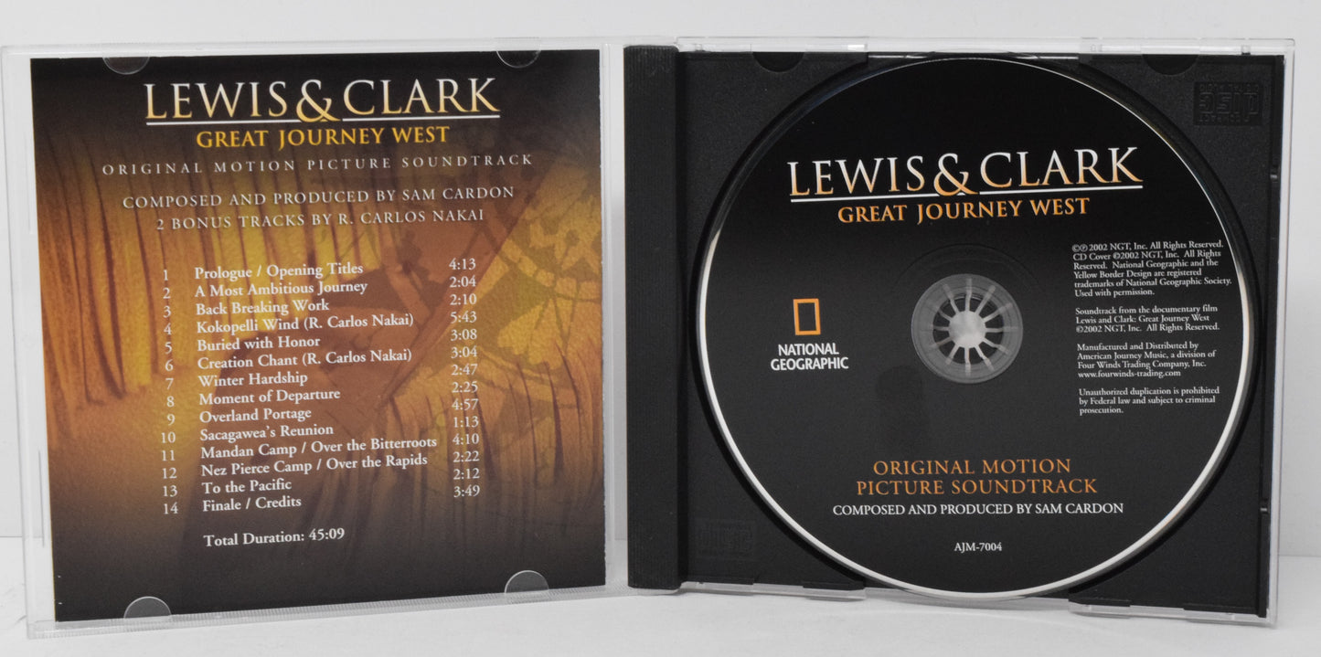 Lewis & Clark Great Journey West Soundtrack CD Sam Cardon National Geographics