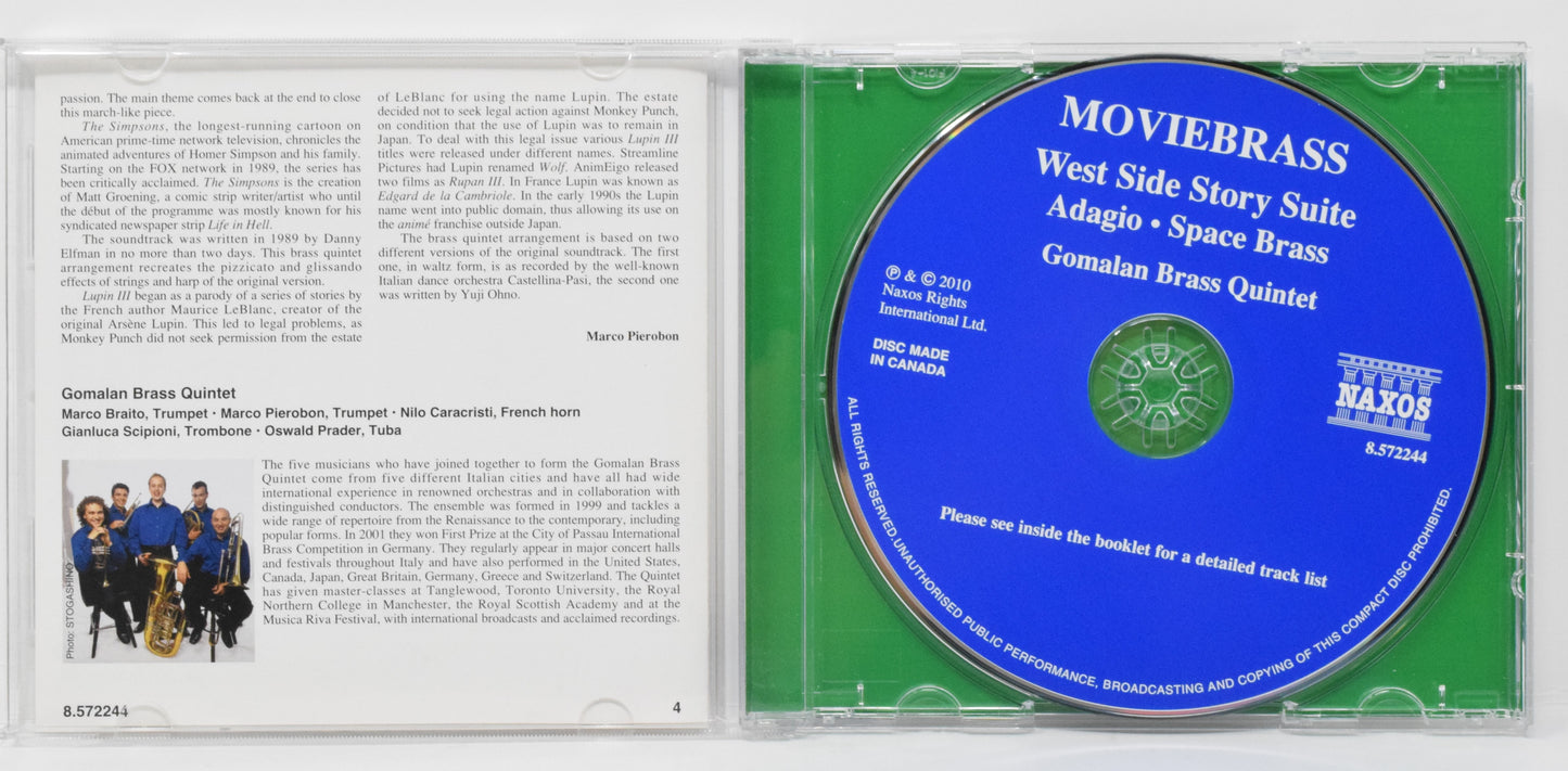 Gomalan Brass Quintet Moviebrass West Side Story Suite Adagio Space Brass - Golden Apple Comics