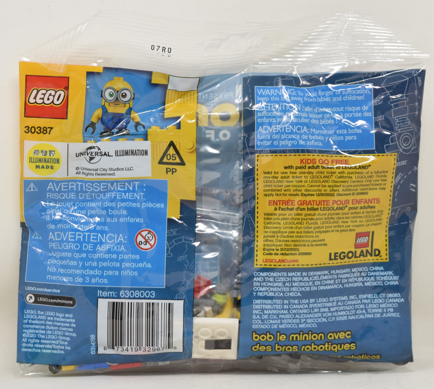 Lego Minions Rise Gru Bob Minion Robot Arms Set 30387 New