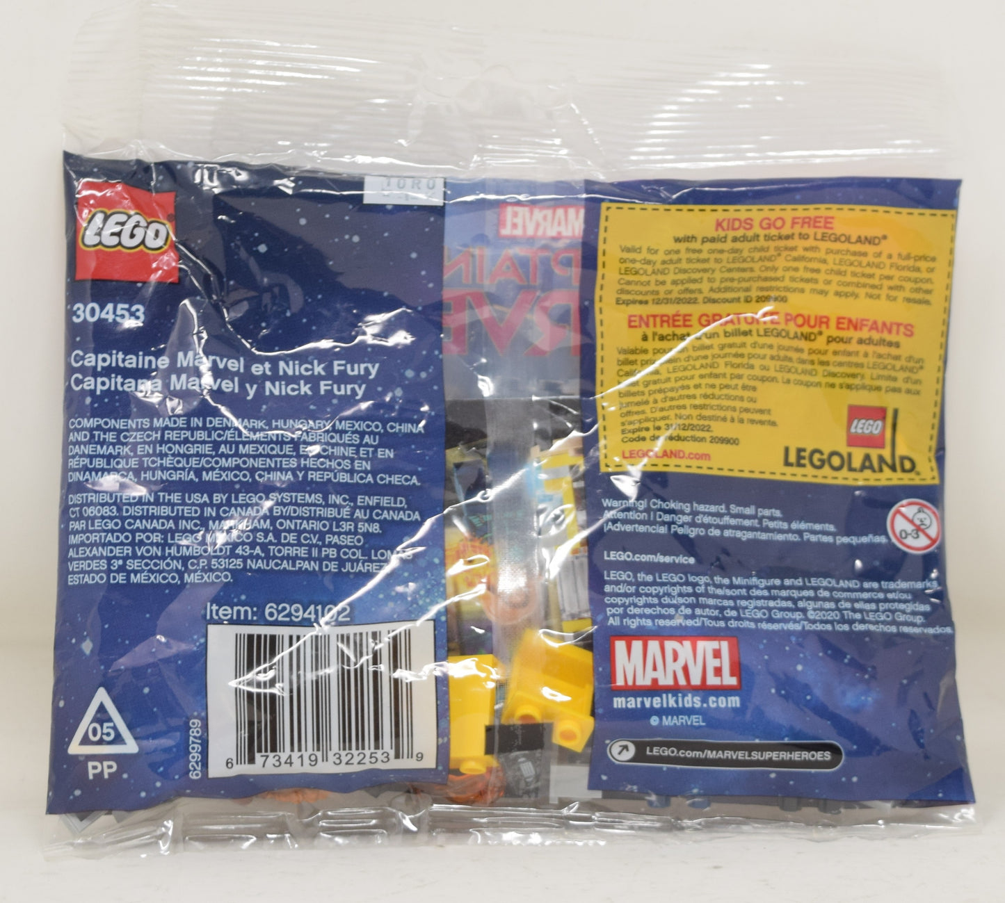 Lego Captain Marvel Nick Fury Avengers Minifigure Set 30453 New