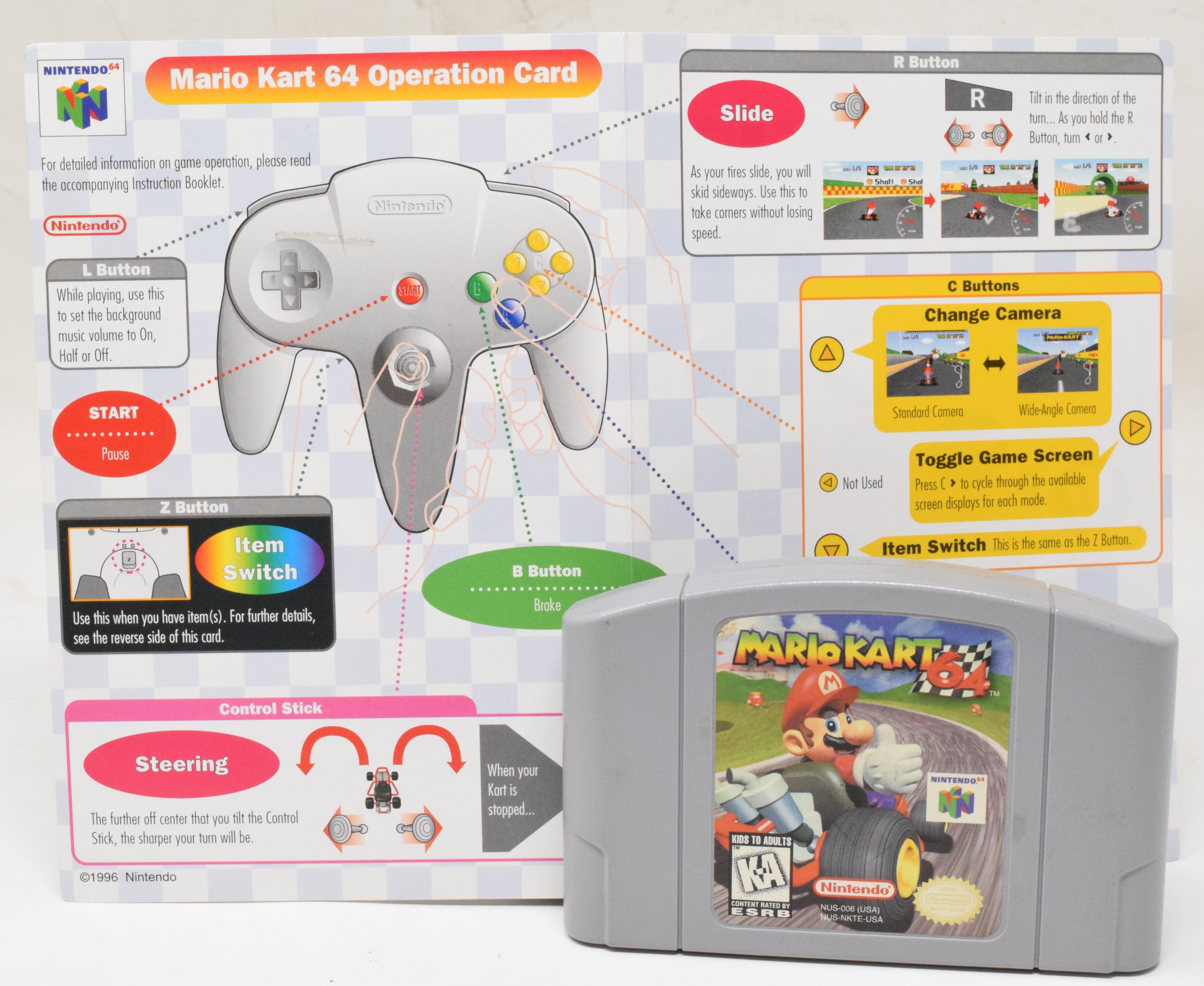 Mario Kart 64 / Booklet, Cartridge offers & Case (N64, 1997)