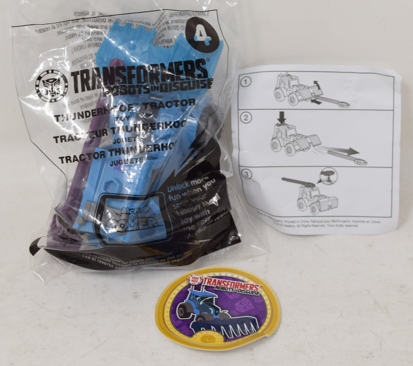 Transformers RID Thunderhoof Tractor Happy Meal Toy 2016 MOC New