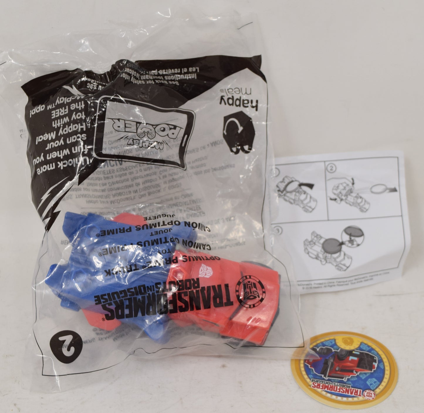 Transformers RID Optimus Prime Truck Happy Meal Toys 2016 MOC New