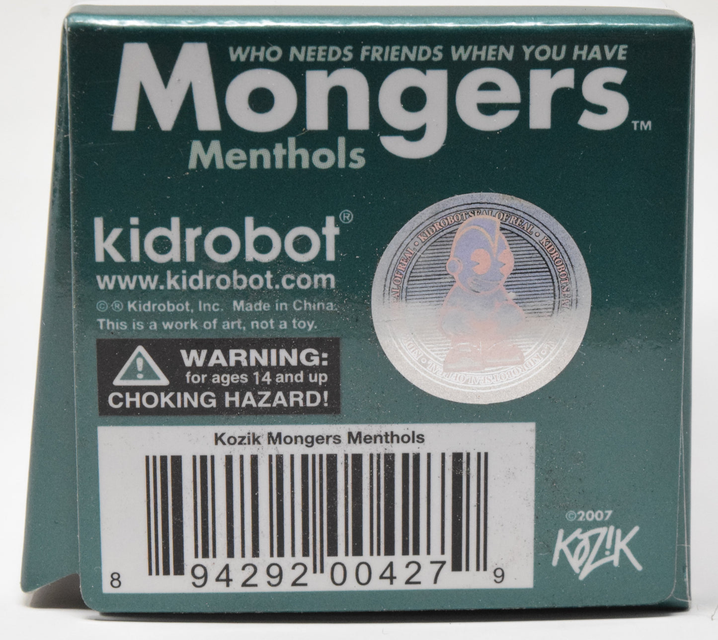 Kidrobot Frank Kozik Mongers Menthols Esteban Vinyl Figure