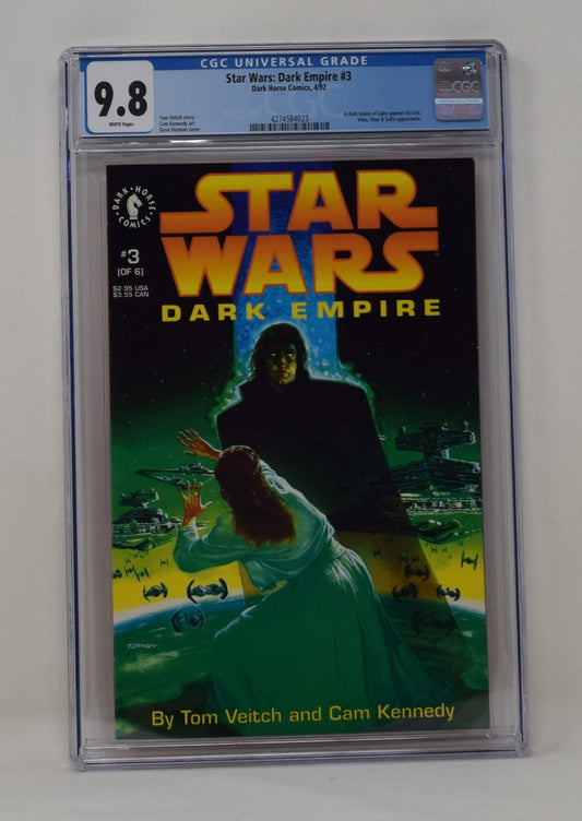 Star Wars Dark Empire 3 Dark Horse 1992 CGC 9.8 Emperor Palpatine Luke Skywalker