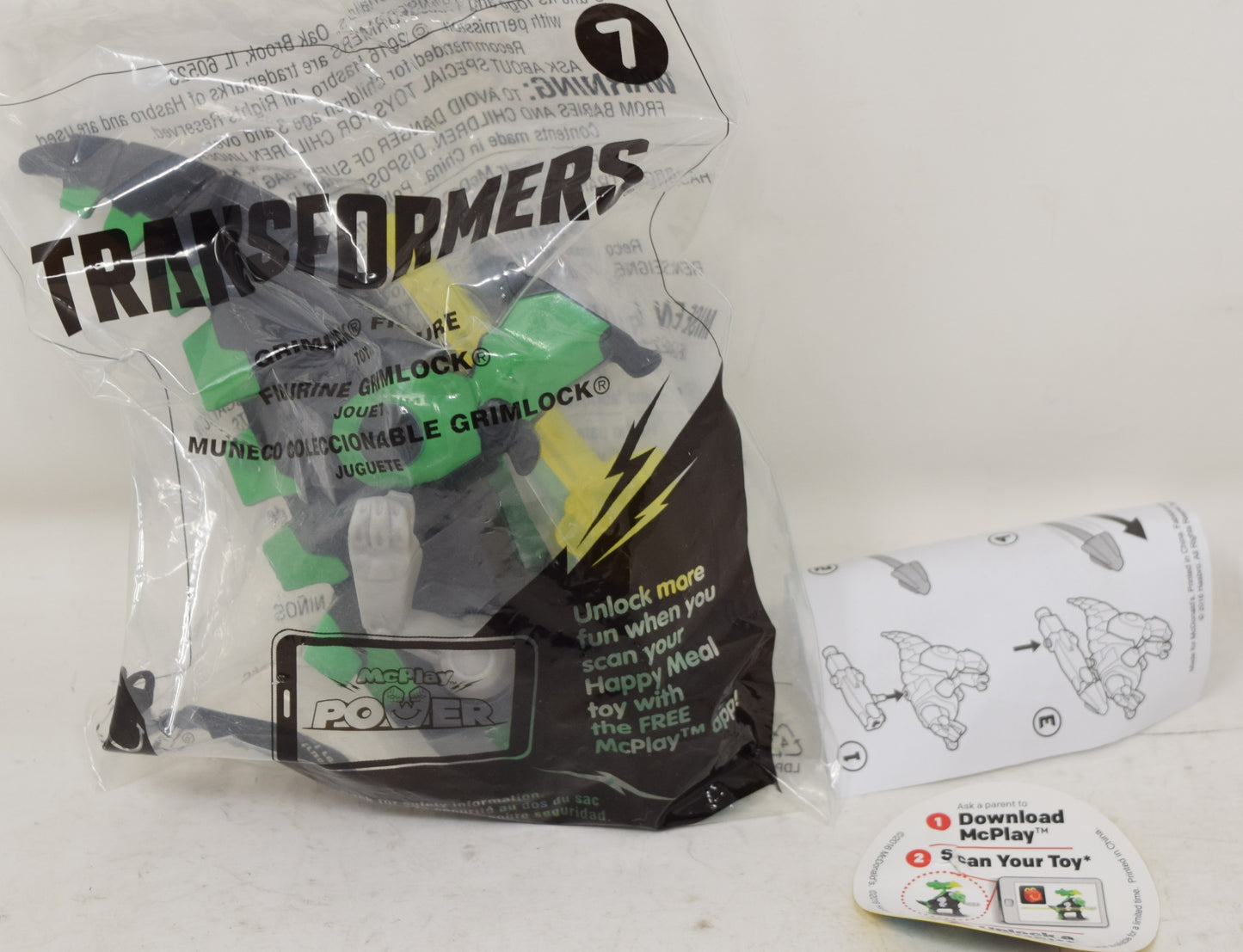 Transformers RID Grimlock Figure Happy Meal Toy 2016 MOC New