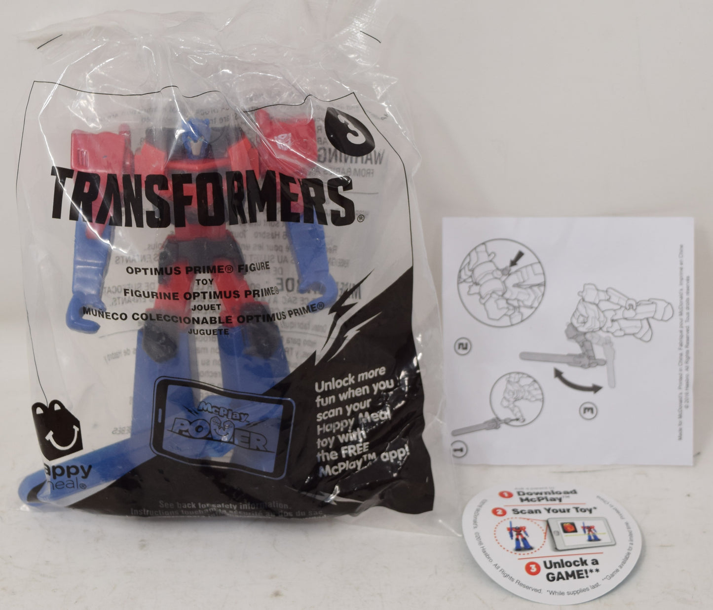 Transformers RID Optimus Prime Figure Happy Meal Toy 2016 MOC New