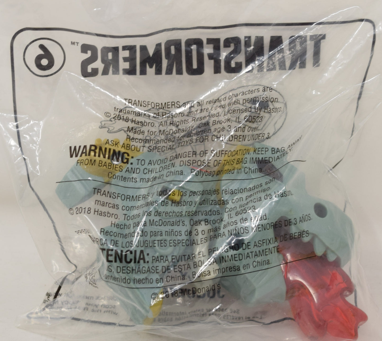 Transformers Happy Meal Toy 2018 Grimlock Figure MOC New