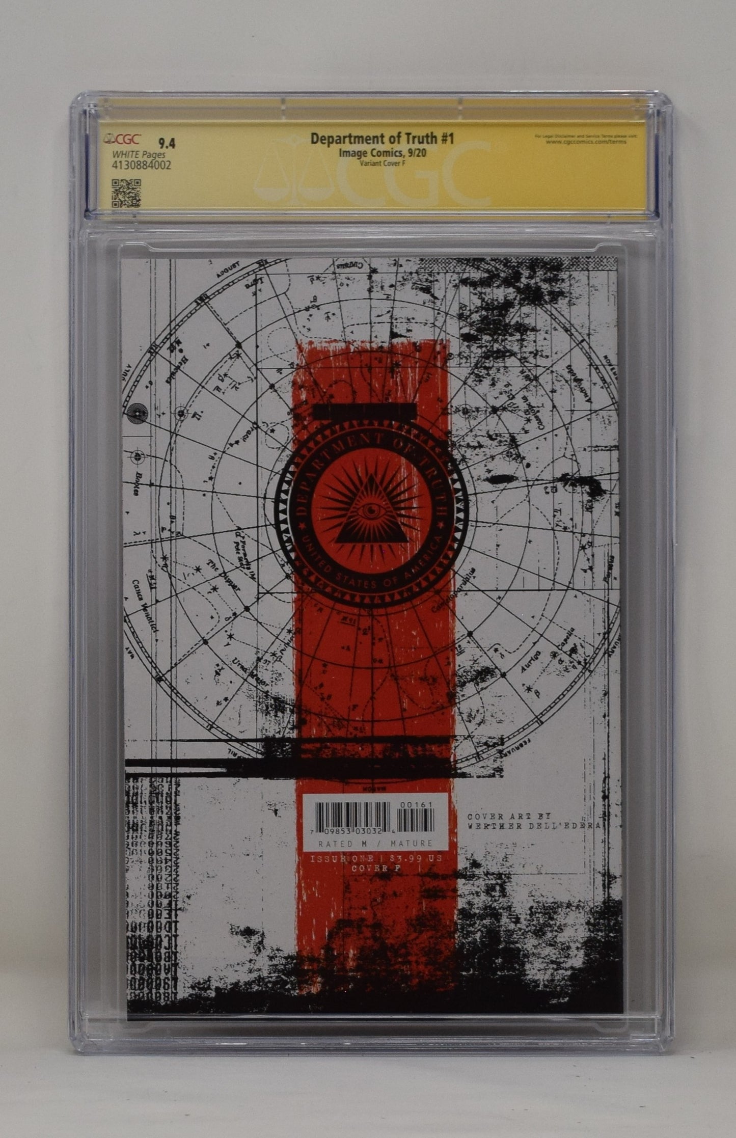 Department Of Truth 1 Image 2020 CGC SS 9.4 1:100 Signed 3x James Tynion Martin Simmonds