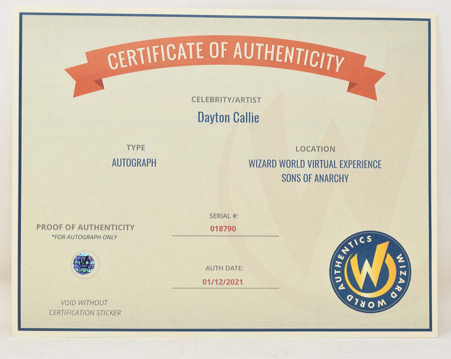 Dayton Callie Chief Wayne Unser Sons of Anarchy Signed 8 x 10 COA