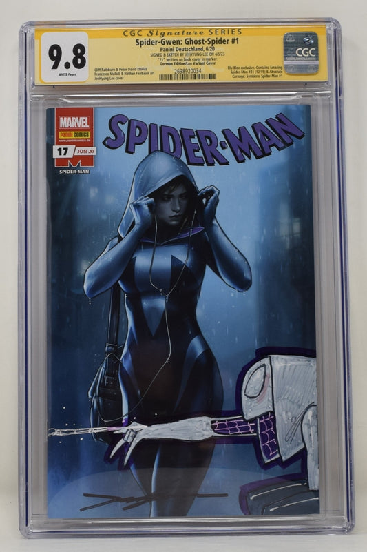 Spider-Gwen Ghost-Spider #1 Remarked Jeehyung Lee CGC SS 9.8 Marvel 2020 German Version 1:100