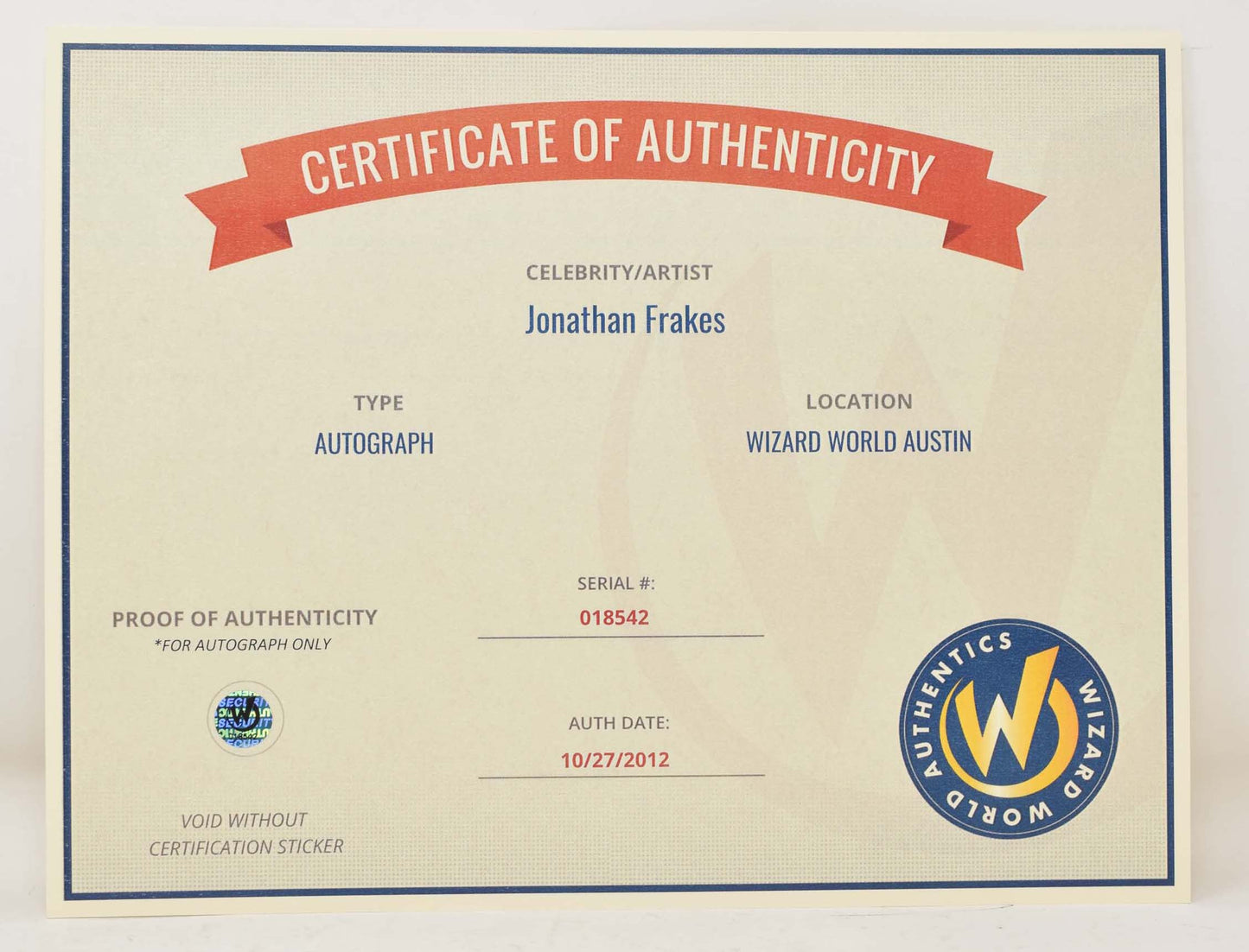 Jonathan Frakes Star Trek Insurrection Riker Signed 8 x 10 COA - Golden Apple Comics