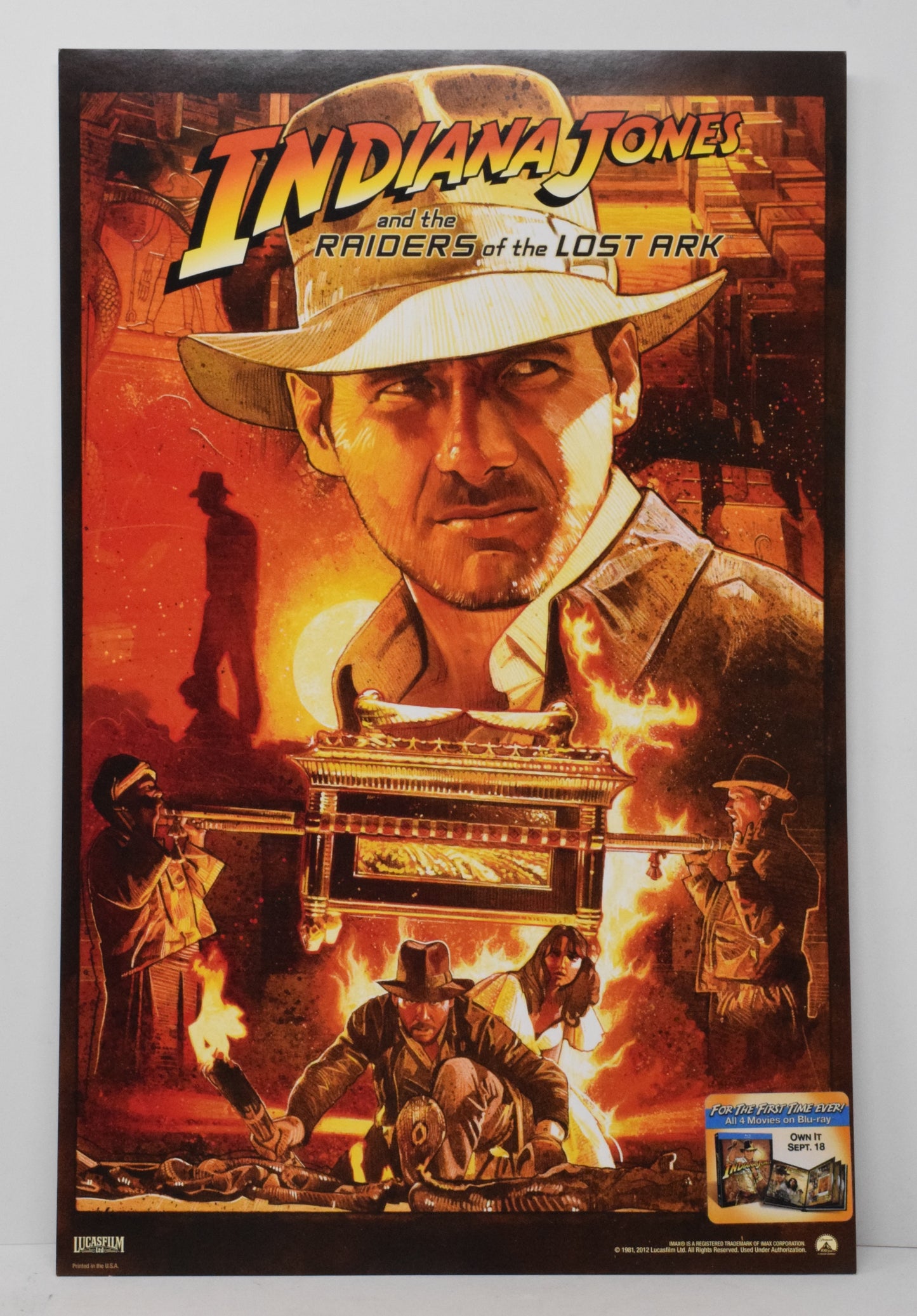 Indiana Jones And The Raiders Of The Lost Ark Poster Blu Ray 11 x 17 - Golden Apple Comics