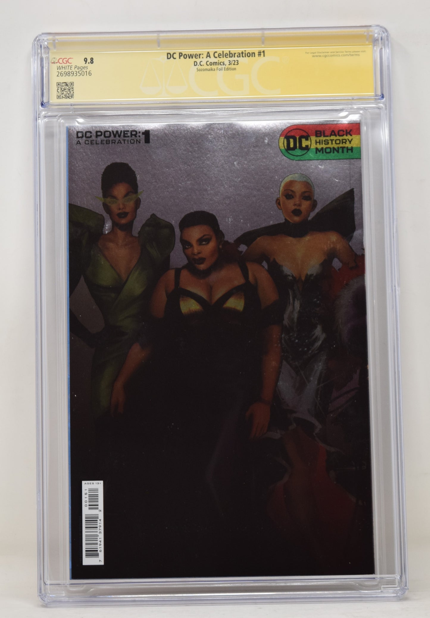 DC Power: A Celebration #1 Sozomaika 1:50 Foil Variant Sozomaika CGC SS 9.8 - Golden Apple Comics