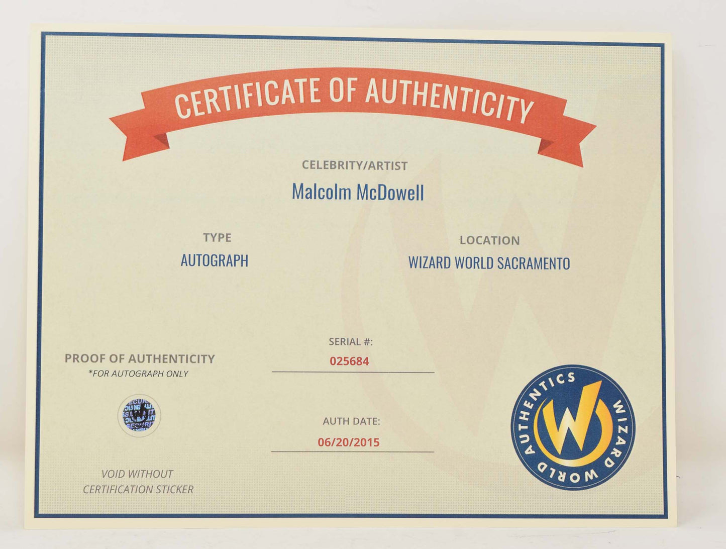 Malcolm McDowell in Star Trek with Patrick Stewart Signed Photo 8 x 10 COA