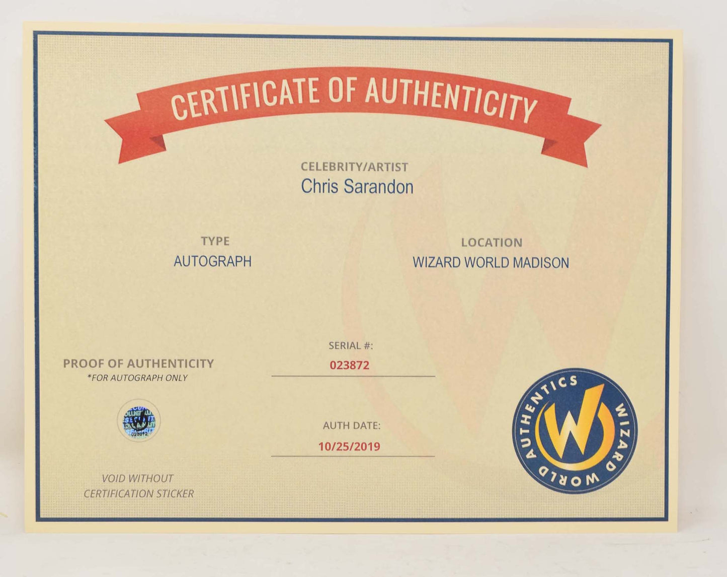 Chris Sarandon The Princess Bridge Signed Photo 8 x 10 COA