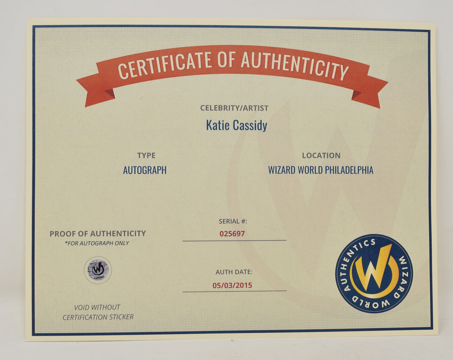 Katie Cassidy Black Canary Signed Autograph 8 x 10 Photo COA