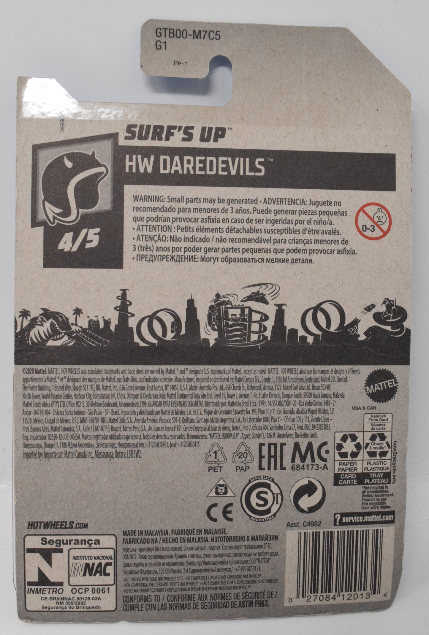 Hot Wheels Surfs Up HW DareDevils 4/5 97 DieCast Car New - Golden Apple Comics
