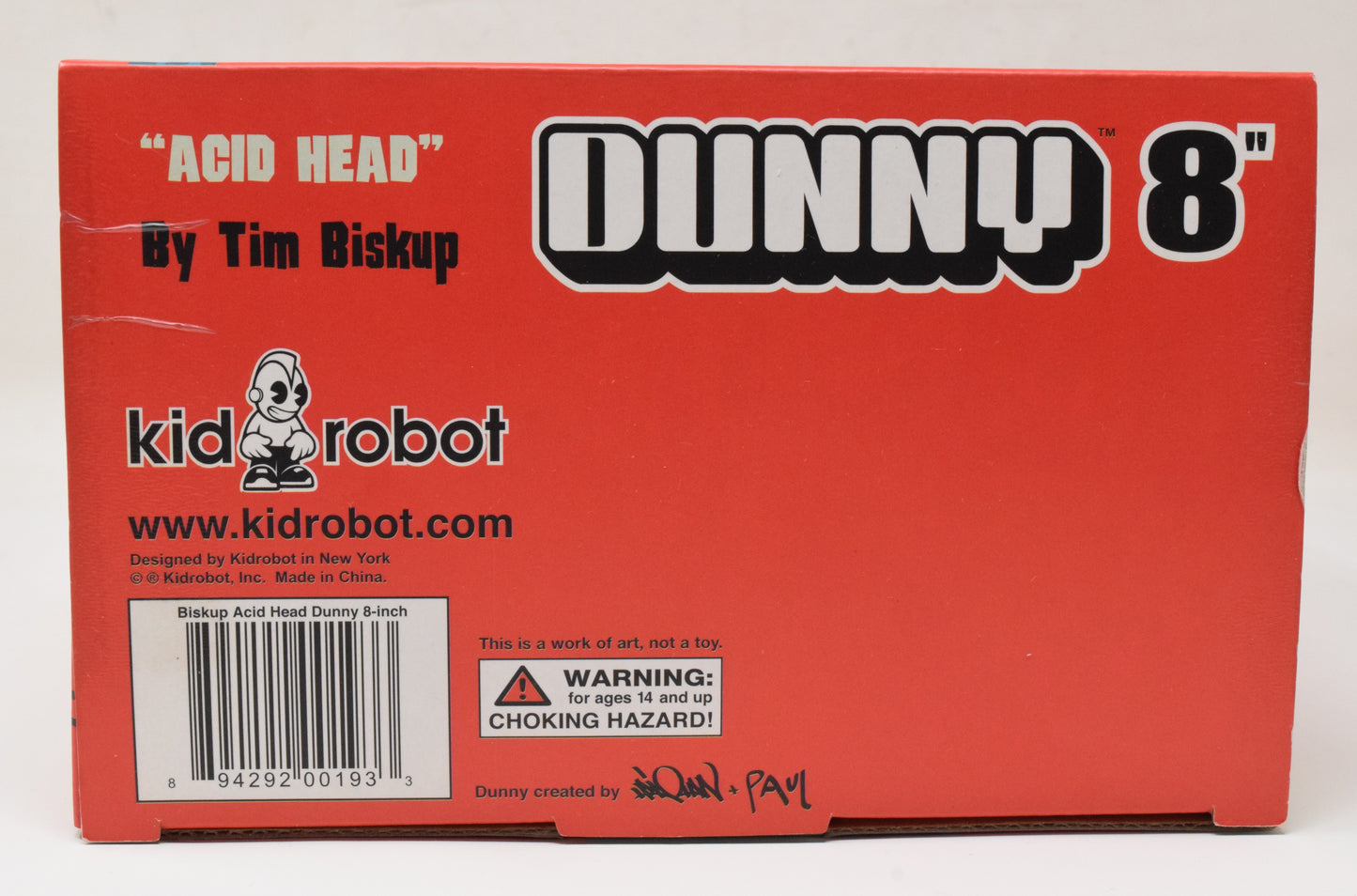 I Love Acid Head Dunny 9" Tim Biskup Kidrobot Vinyl Figure
