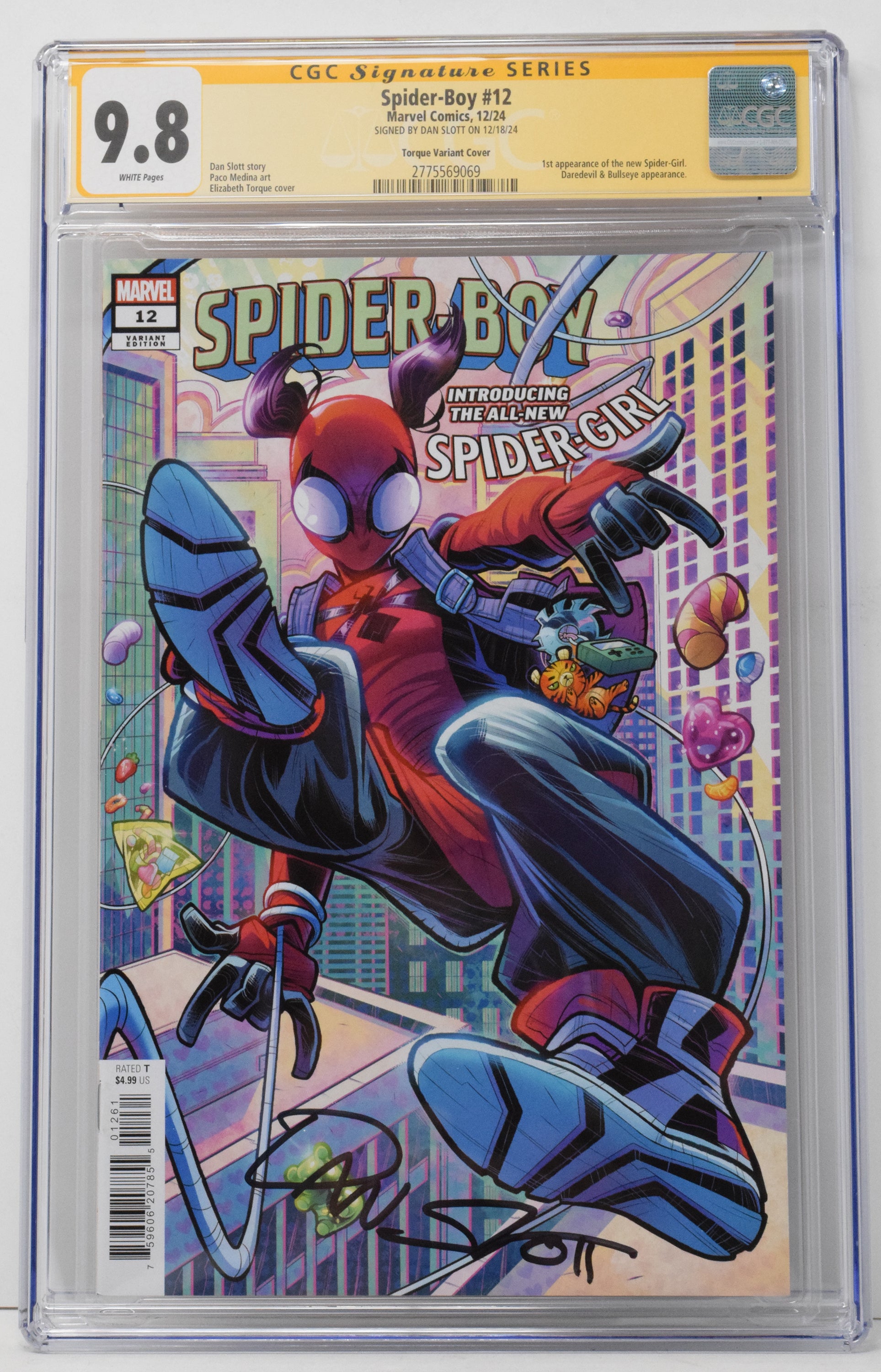 Spider-Boy #12 C Elizabeth Torque (10/23/2024) Marvel CGC SS 9.8 SIGNE