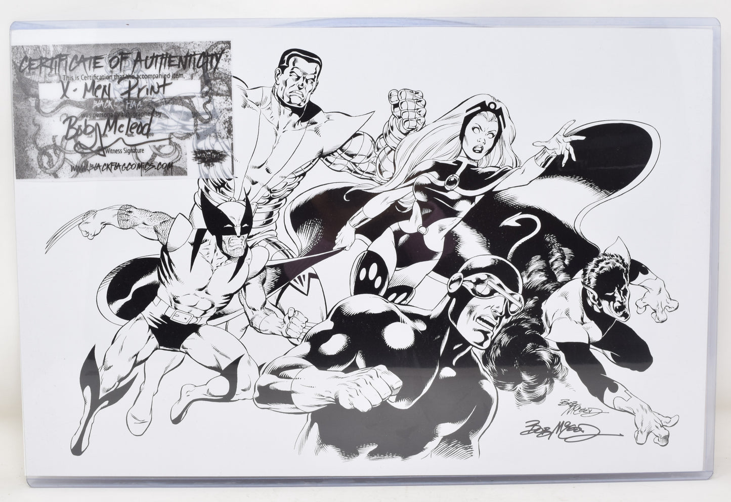 X-Men Print 11 x 17 Signed Bob McLeod Wolverine Storm Cyclops Colossus - Golden Apple Comics