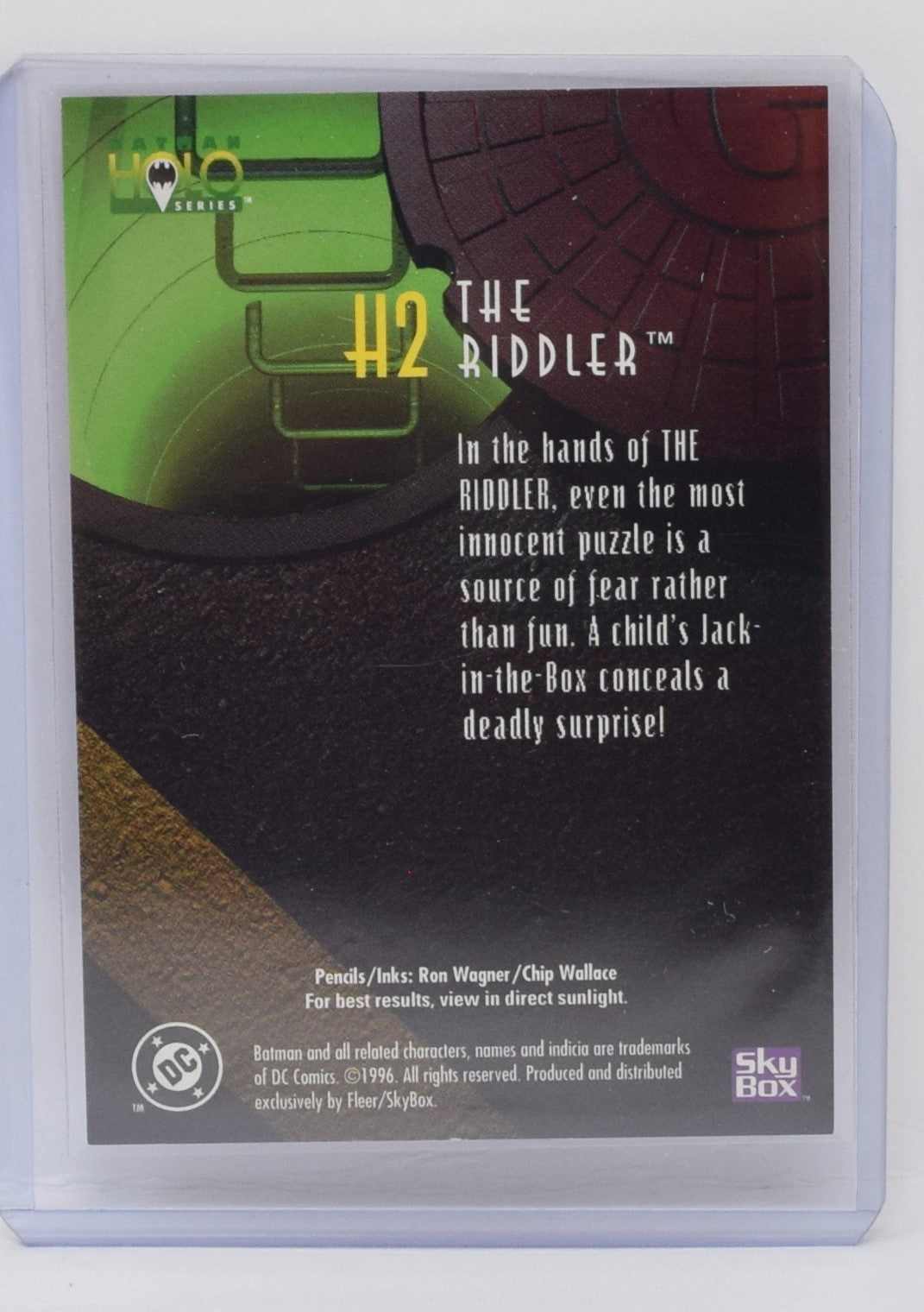 Batman Holo Series Riddler H2 Gold Hologram DC Skybox 1996