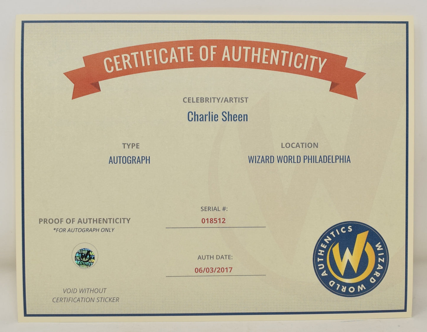 Charlie Sheen Hot Shots Fighter Plane Signed Autograph 8 x 10 Photo COA