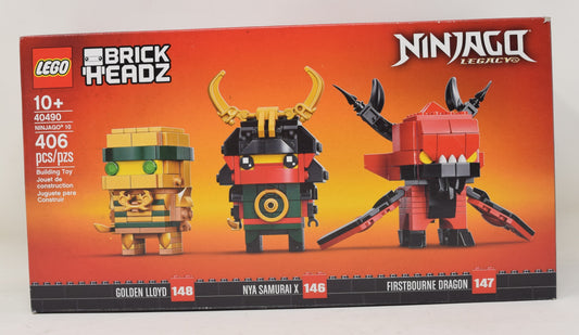 Lego Ninjago Legacy Brickheadz Set Golden Lloyd Nya Samurai 40490 New