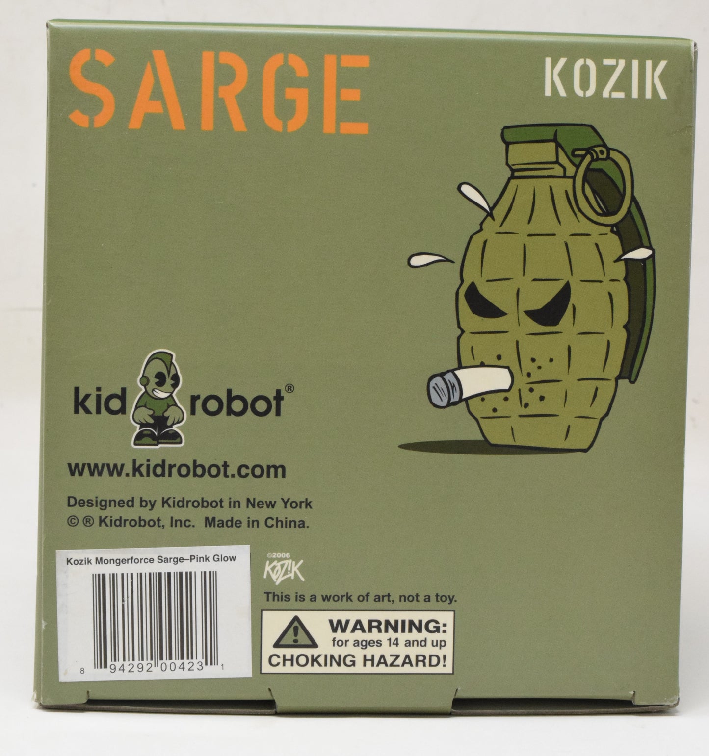 Frank Kozik Kidrobot Sarge Camo Pink Mongerforce Mongers Signed