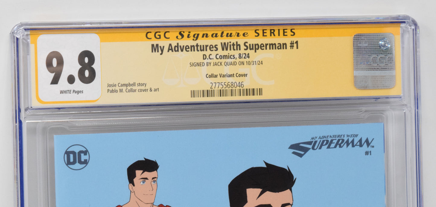 My Adventures With Superman #1 (Of 6) C DC 2024 Character Design CGC SS 9.8 SIGNED Jack Quaid