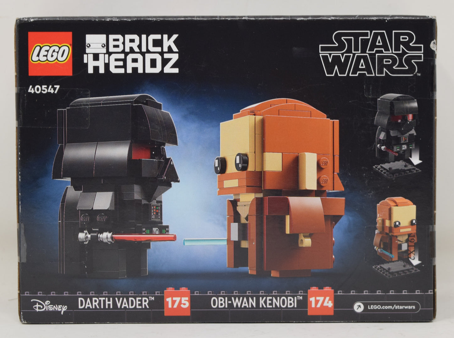 Lego Star Wars Obi-Wan Kenobi Darth Vader Brickheadz Figure Set 40547